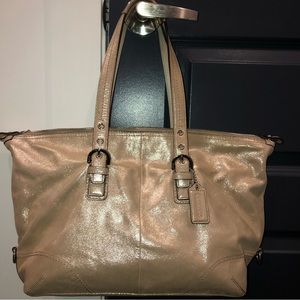 Coach Shimmer bag - satchel two way purse Amazing condition.